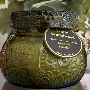 🆕🌾 LIMITED EDITION “WHITE SANDALWOOD” GLASS JAR DOUBLE WICK CANDLE. (14 oz) NEW